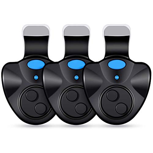 Parkomm Angel Bissanzeiger, 3 Stück Sensitive Elektronische Angelbiss Alarmanzeige Tag Nacht Anzeige Angelgerät Zubehör