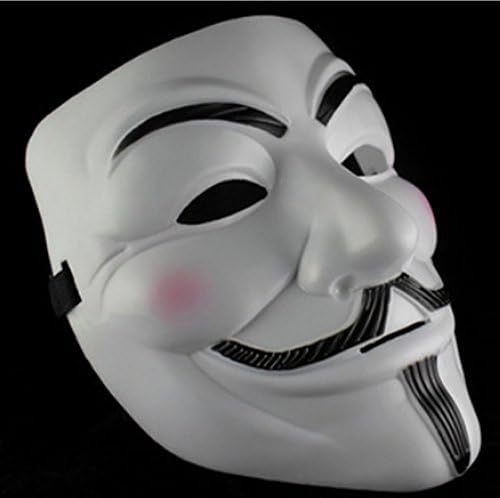 Boolavard Hackers Mask White V for Vendetta Halloween Face Mask Costume Cosplay Party - Image 4