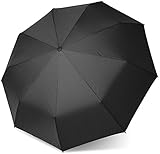 SWISH Travel Umbrella with Automatic Open/ Close Button for One Handed Operation - Large Windproof Canopy - Compact, Portable and Lightweight for Easy Carrying - Lifetime Guarantee