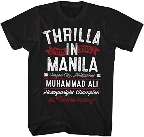 Fadwin Muhammad Ali Thrilla in Manila Cassius Clay The Greatest Champ Adult Shirt S 4XL