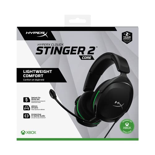 HyperX CloudX Stinger 2 Core Gaming Headset for Xbox, Lightweight