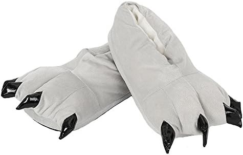 HONFON Unisex Plush Animal Cartoon Cosplay Paw Claw Slippers