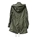 Vedem Women's Hooded Drawstring Military Jacket Parka Coat Army Green (S)