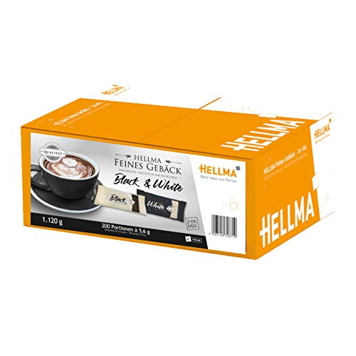 Restposten: HELLMA Feines Gebäck Black & White, Sie erhalten 1 Packung, Packungsinhalt: 200 Stück