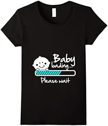 Women's Baby Loading Pregnant Maternity Shirt Gift Small Black