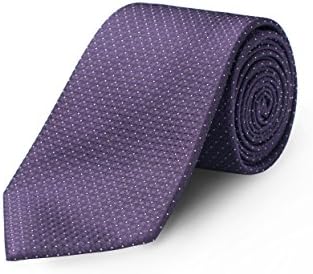 ORIGIN TIES Men's Fashion 100% Silk Polka Dots 3.25" Extra Long Tie Dark Purple