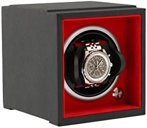 Aevitas 1 Watch Winder for Smaller Wrist Sizes Component System Black Soft Touch with Red Inner