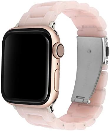 MAIRUI Compatible with Apple Watch Band 40mm 38mm, Series 4/5 Slim Resin Bracelet Wristband Lightweight Strap Replacement for iWatch Series 5/4/3/2/1, Sport/Edition (Pink)