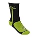 Mizuno Performance Highlighter Crew Sock, Black/Lemon, Medium