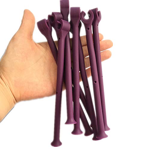 YouU Tether Silicone Dishwasher Attachment Silicone Stemware Saver Flexible Stemware Holder Dishwasher Wine Glass Protector (Purple/8 pcs)