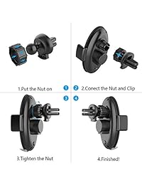 Cargador de coche inalámbrico con sensor automático, Qi soporte de cargador de coche, un solo toque Qi rápido inalámbrico de carga de ventilación de aire para iPhone XS Max XR XS X 8 Plus, Samsung Galaxy S9 Plus S8 S8 Plus Note 9 8