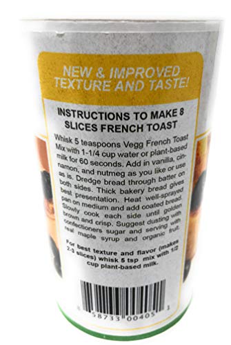 The Vegg Vegan French Toast Mix, 4 oz Canister TWO PACK BUNDLE - Thumbnail 2