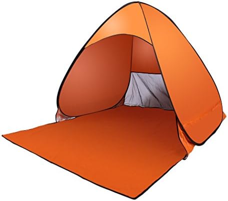 Abplus Beach Tent Outdoor Sports Camping Pop Up Tents Kid Family Shade Cabana UV Sun Shelters with Carrying Bag (Orange)
