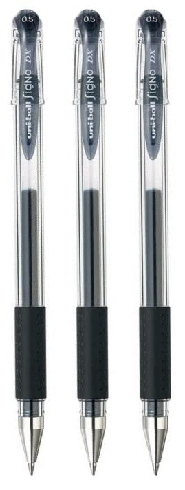 Set of 3 - Signo - uni Gel Ink Ballpoint Pen - UM-151-0.5 mm Black