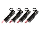 18650 Battery Holder, 1-Slot 3.7V 18650 Battery Storage Box Case with 6inch Bare Wire Leads [4-Pack]
