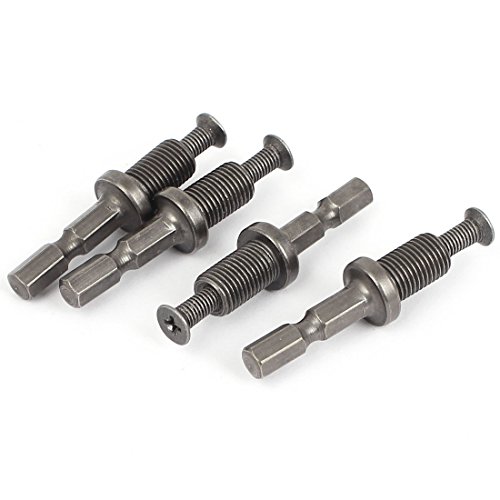 uxcell-14-inch-Shank-to-38-24UNF-Thread-Lock-Screw-Drill-Chuck-Adapter-4pcs