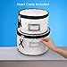 Woffit China Storage Containers - 6 Pack, Quilted Dinnerware & Stemware Set Bins for Packing Dishes and Glasses w/ 48 Felt Protectors - Essential Dish Supplies for Moving, Christmas, Seasonal Storage