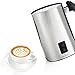 Brewberry Automatic Milk Frother & Heater for Extra Foamy Cappuccino, Latte & More, Cordless Electric Hot and Cold Drink Frothing Mug with Detachable Base for Easy Serving, Stainless Steel