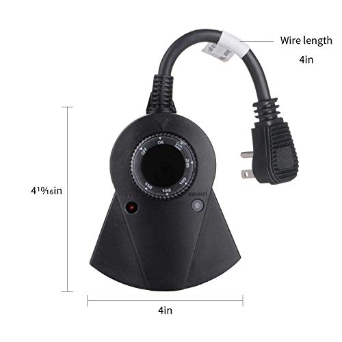 2 Pack Outdoor Light Timer Outlet, Waterproof Mechanical Timers for