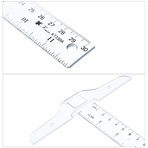 image for Pangda 12 Inch/ 30 cm Junior T-Square Plastic Transparent T-Ruler for 