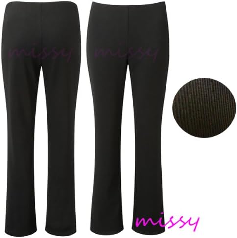 black bootleg stretch trousers