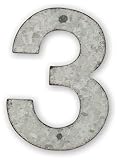 Sunset Vista Design Studios Magnetic Sign 4-Inch Metal Address Tile, Number 3