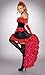 Dreamgirl Women's Can-Can Cutie Costume, Red/Black, Large