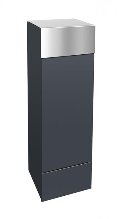 frabox Design Paketkasten Namur Edelstahl/Anthrazitgrau