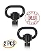 Rifle Sling Swivels Mount RS Qd Quick Detach/Release 1.25" Loop Heavy Duty Push Button Swivels - Black (2 X RS QD Rifle Sling Swivels) | The Rifle Sling Swivels Accessories