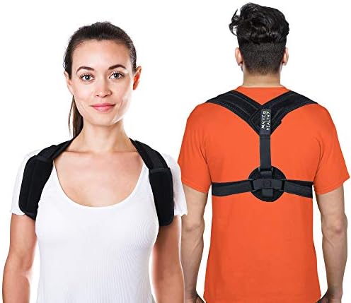 Back Posture Corrector by Malvz Health for Men  Women - Adjustable and Comfy Discreet Upper Clavicle  Brace - Correct Spinal Slouch and Hunch  as it Provides Pain Relief to Neck Back and Shoulders