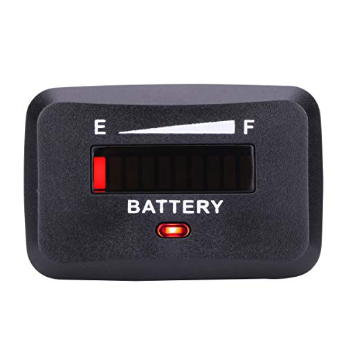 SEARON 48V Volt LED Battery Level Indicator Meter Gauge for EZGO Club Car Yamaha Golf Cart Forklift ATV Motorcycle Marine Van Vehicle.