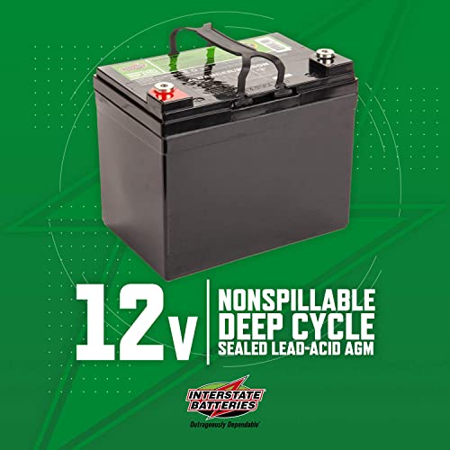 Interstate Batteries 12V 35Ah Deep Cycle Battery (DCM0035) Rechargeable