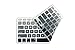 DHZ Big Font Gray Gradient Keyboard Cover Silicone Skin for 2015 or Older Version MacBook Air 13 MacBook Pro 13 15