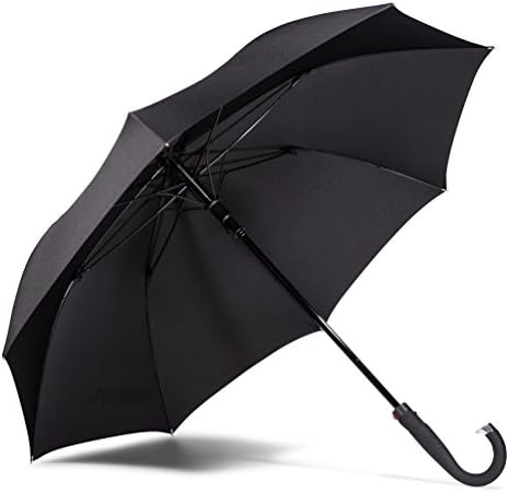 LifeTek Kingston Umbrella - Quality Cane Umbrella 54 Inch Coverage with Automatic Open, Strong & Windproof - Fast Drying Teflon Canopy
