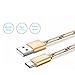 USB Type C Cable,MQOUNY 2Pack Nylon 2.4A Fast Charger And Data Transfer USB Charging Cord USB C Cable for Galaxy Note8 S8 S9 S8 S9 Plus, LG G6 G5 V20, Mate 9,Moto Z2, Google Pixel (BLACK-GOLDEN)