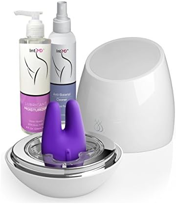JimmyJane Pure UV Sanitizing Mood Light - Ultra Violet Edition VIVA Form + IntiMD Anti-bacterial Cleaner + Massaging Moisturizer