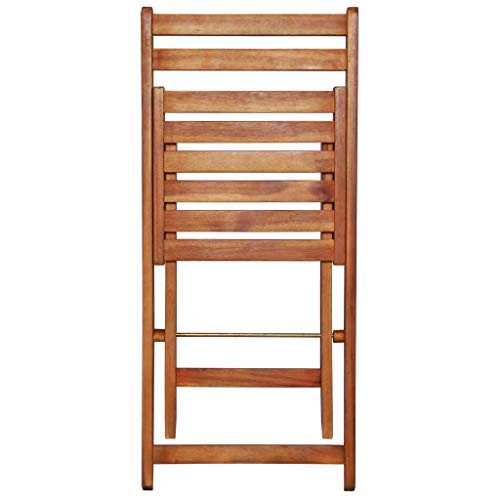 vidaXL Akazienholz Massiv 2X Gartenstuhl Klappbar Bistrostuhl Holzstuhl Stuhl – Bild 6