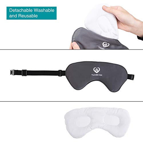 Weighted Sleep Eye Mask Organic Bamboo, Relief Night Shade Eye Covers, Eye Mask for Sleeping
