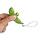Airisland Mental Calming Quiet Hand Squeeze Fidget Toys Squeeze-a-Bean Soybean Stress Relieving Mugen Edamame Keychain Keyring Mobile Chain Puchi Puti Toy 3PCS (Facial Expressions as Shown)