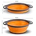 Kitchen Maestro Collapsible Silicone Colander/Strainer. Includes 2 Sizes 8 and 9.5 inch. … (Orange)