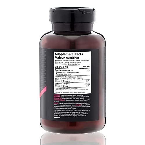 Kiva Black Seed Oil Softgel Capsules 2000 mg per Serving High