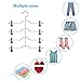 IEOKE Pants Hangers, 4 Tier Metal Hangers with Clips, Space Saving, Black