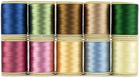 WonderFil, Specialty Threads, Splendor, 2-Ply Rayon Versatile Thread, 40wt, Country - Set of 10