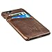 Dockem Wallet Case for iPhone 8 Plus and 7 Plus - Minimalist Vintage Synthetic Leather Card Case, Ultra Slim Professional Executive Snap On Cover with 2 Card Holder Slots, Brown