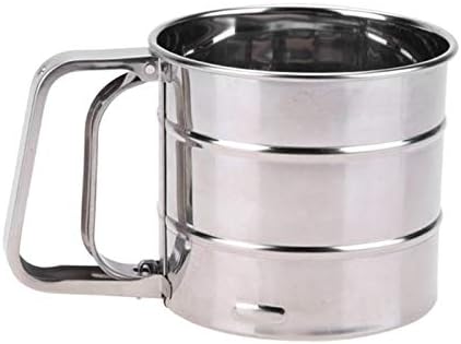 XelparucTS Stainless Steel Sieve Cup Powder Flour Mesh Sieve Baking Tools