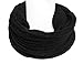 LETHMIK Functional Slouchy Beanie Unisex Skully Hat Warm Infinity Scarf in 3 Colors ,Black,One Size (Elastic)