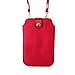 Leather Neck Pouch for iPhone Xs Max, 8 Plus & Other Smartphones (Style 3) - Red
