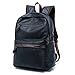 Womleys Waterproof Leather Laptop School Travel Backpack Hiking Daypack (Blue)