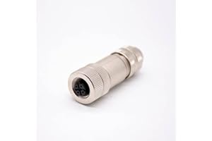 Elecbee Profibus M12 Field Wireable Connector Assembly Cable Plug Straight with Shiled (4 Pin Female D-Code)