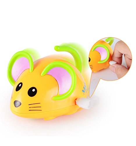Wcysin 3 Pieces Wind Up Toy Mouse, Cute Clockwork Classic Baby Toddler Kids Toy Random Colors